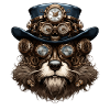Ours, Faune, Animal, Nature, Steampunk
