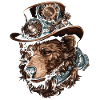 Ours, Faune, Animal, Nature, Steampunk