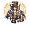Ours, Faune, Animal, Nature, Steampunk