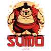 Full-figured Japanese sumo wrestler