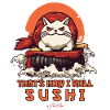 So rolle ich, Sushi-Katze