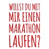 einen Marathon laufen