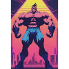 80s anime-style bodybuilder