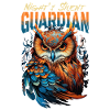 Owl Bird Guardian Natt Natur Mystisk fargerik kunst