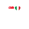 Singapour Italie Heartbeat Flag Singapourien