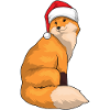 Chapeau de Père Noël renard