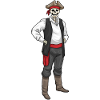 Squelette Halloween Pirate