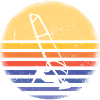 Sport Retro Sunset Windsurfing