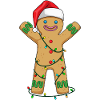 Gingerbread Man Christmas Fairy Lights