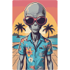 Alien with sunglasses