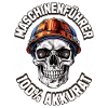 Maschinenführer Totenkopf T-Shirt Bauarbeiter