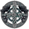 Celtic Cross with Ravens