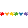 LGBT Rainbow Hearts