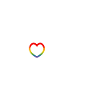 Love Heart Rainbow white