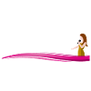 Singing woman | Singer on wave