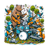 Tierband im Wald
