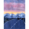 Dämmerung der Straße