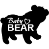 Silhouette d’un bébé ours