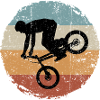 BMX Silhouette Retro Sunset