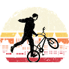 Sunset BMX Wheelie Silhouette