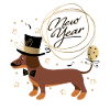 Nytår gravhund, gravhund, godt nytår, nytårsaften