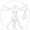 Vitruvian Man Saxophone