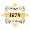 February 1974 Birthday Limited Edition