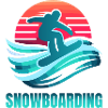 Vibrant Snowboarding Surf Scene