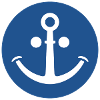 Cheerful Anchor (dark blue)