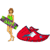 Kitegirl with kite equipment