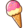 Erdbeer-Vanille-Eis