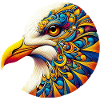 Möwe mit Mandalas verziert