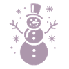 Schneemann Silhouette Minimalistisch