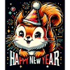 Neujahr Sylvester Eichhörnchen Jahreswechsel