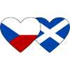 Czech Republic Scotland Flag Heart