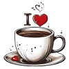 Loving coffee enjoyment
