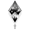 Planet night moon geometry diamond