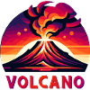 Vivid Eruption Volcano Illustration