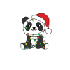 Panda Noël Hiver Animaux Pandas
