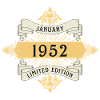 January 1952 Birthday Limited Edition