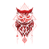 Hibou abstrait