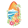 Surfer Surf Fleurs
