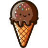 Glace aux chocolat mignonne