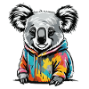 Bunter Graffiti Koala Koalabär
