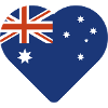 Australia heart flag