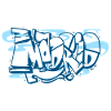 Madrid blue graffiti