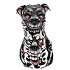 Gloomy Dog Illustration Print