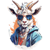 Goat with sunglasses