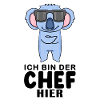 Chef Spruch mit Koala Motiv