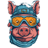 Schwein Brille